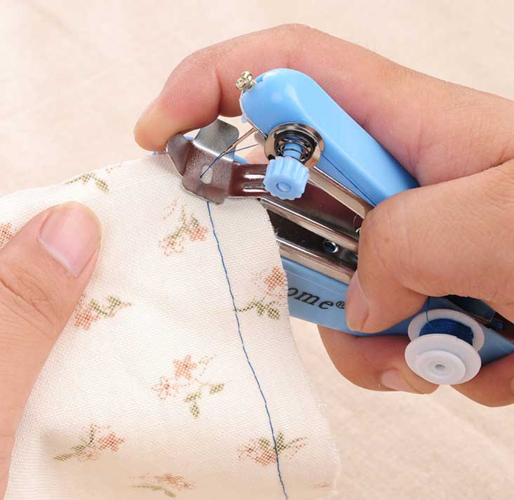 Blue Mini Manual Sewing Machine
